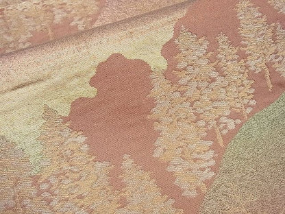 平和屋着物■六通柄袋帯 道長樹林文 金銀糸 逸品 n-sx0882