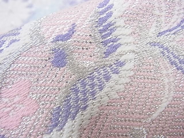 平和屋着物■六通柄袋帯 唐織 冊子風景文 銀糸 逸品 n-sx0993