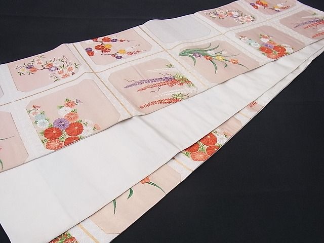 平和屋着物■六通柄袋帯 唐織 天井花文 金糸 逸品 n-sx1154