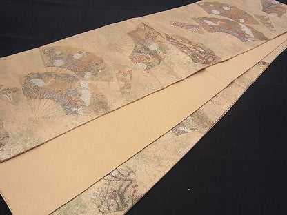 平和屋着物■佐賀錦 六通柄袋帯 琳派名画集 金糸 逸品 n-sx1164