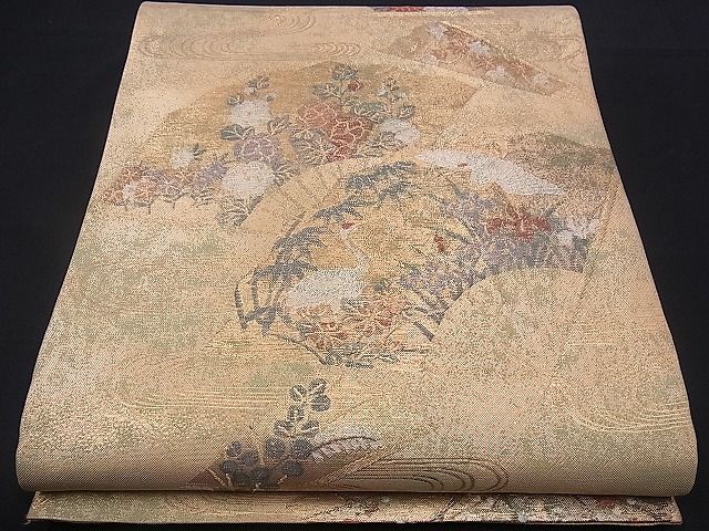 平和屋着物■佐賀錦 六通柄袋帯 琳派名画集 金糸 逸品 n-sx1164