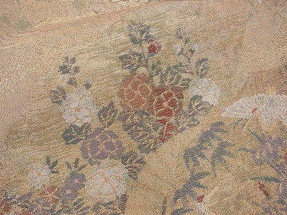 平和屋着物■佐賀錦 六通柄袋帯 琳派名画集 金糸 逸品 n-sx1164