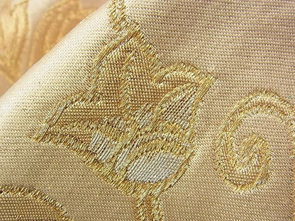 平和屋着物■六通柄袋帯 葡萄蔦の葉鳥文 金銀糸 逸品 n-sx1209
