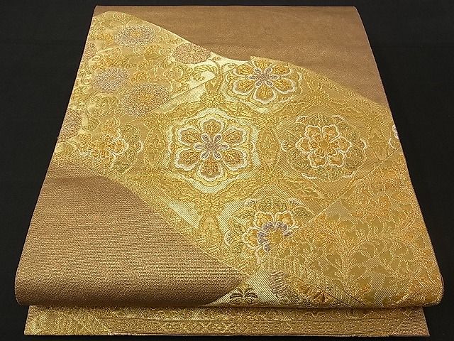 平和屋着物■六通柄袋帯 吉祥更紗花唐草文 金糸 逸品 n-sx1252