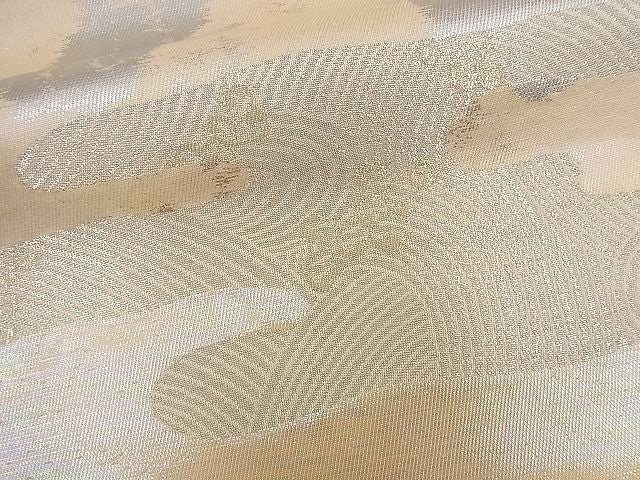 平和屋着物■六通柄袋帯 エ霞立波文 金銀糸 逸品 n-td0124