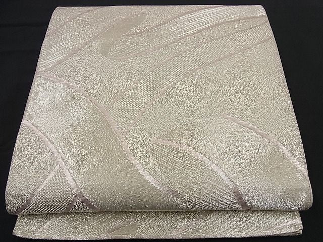 平和屋着物■六通柄袋帯 熨斗文 銀糸 逸品 n-td0562
