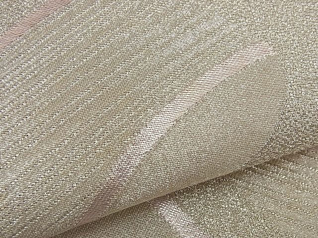 平和屋着物■六通柄袋帯 熨斗文 銀糸 逸品 n-td0562