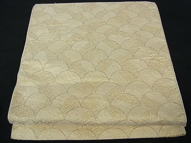 平和屋着物■六通柄袋帯 吉祥青海波 金銀糸 逸品 th0729
