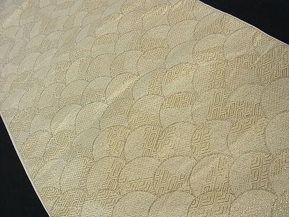 平和屋着物■六通柄袋帯 吉祥青海波 金銀糸 逸品 th0729