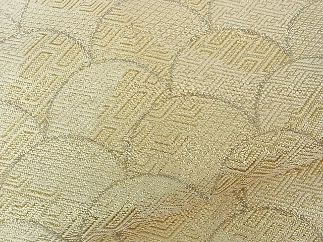 平和屋着物■六通柄袋帯 吉祥青海波 金銀糸 逸品 th0729