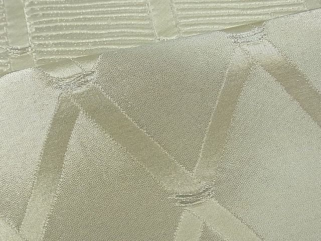 平和屋着物■六通柄袋帯　籬文様　銀糸　逸品　th0857