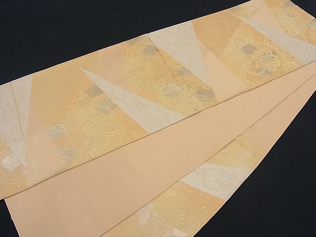 平和屋着物■六通柄袋帯 切嵌花唐草文 金糸 逸品 n-th1243