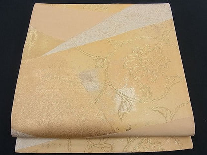 平和屋着物■六通柄袋帯 切嵌花唐草文 金糸 逸品 n-th1243