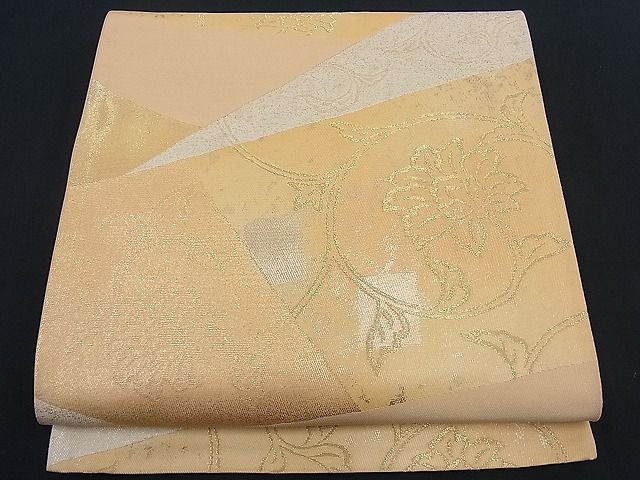 平和屋着物■六通柄袋帯 切嵌花唐草文 金糸 逸品 n-th1243