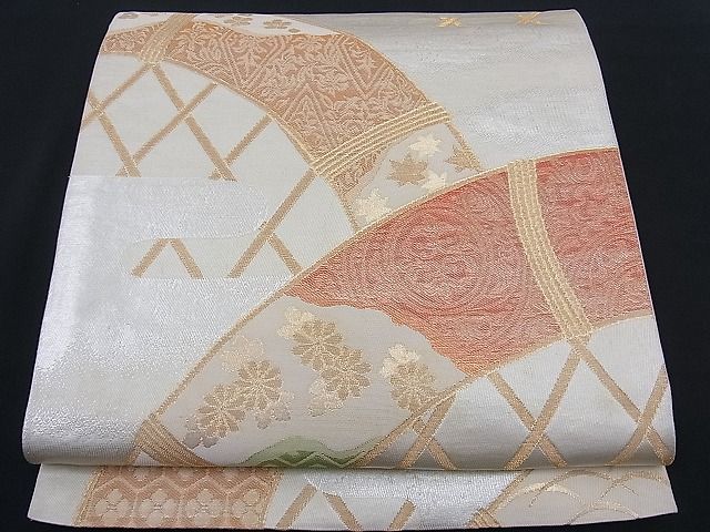 平和屋着物■六通柄袋帯　エ霞籬吉祥文　金銀糸　三越扱い　逸品　n-th1262