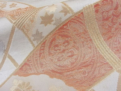 平和屋着物■六通柄袋帯　エ霞籬吉祥文　金銀糸　三越扱い　逸品　n-th1262