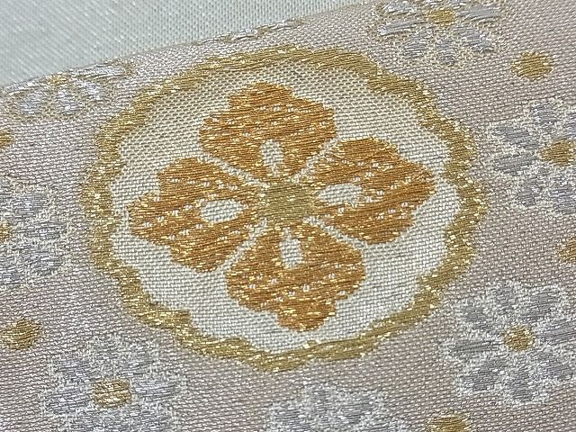 平和屋着物■六通柄袋帯 花唐草丸文 金銀糸 逸品 n-th1295