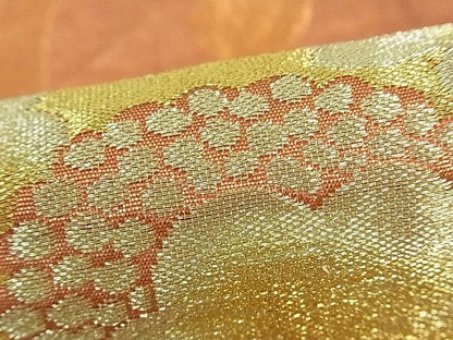 平和屋着物■六通柄袋帯 牡丹 金銀糸 逸品 th2383