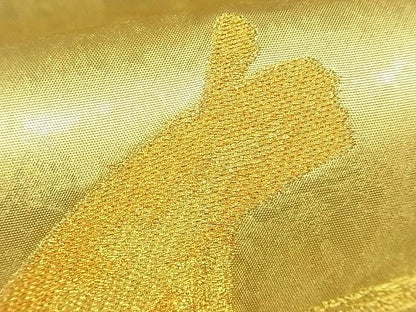 平和屋着物■太鼓柄袋帯 文字文 金糸 逸品 th2593