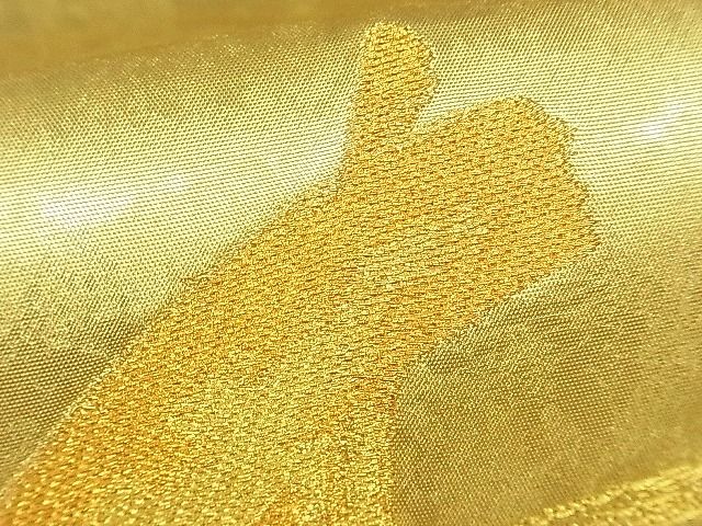 平和屋着物■太鼓柄袋帯 文字文 金糸 逸品 th2593
