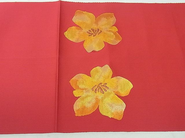 平和屋着物■八寸名古屋帯 舞花文 逸品 th2607