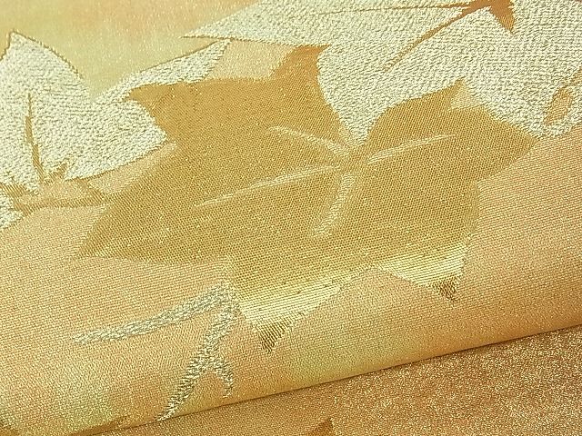 平和屋着物■六通柄袋帯 楓 金糸 逸品 th2637