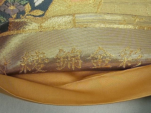 平和屋着物■六通柄袋帯 唐織 綾錦金彩 束ね熨斗吉祥草花文 逸品 th2650