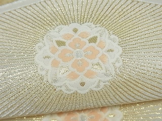 平和屋着物■六通柄袋帯 唐織 亀甲花文 金銀糸 逸品 th2654