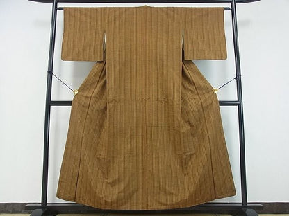 平和屋着物■上質な紬 縞 逸品 tw2329