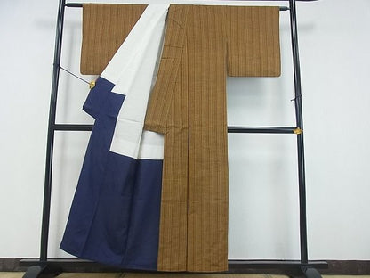 平和屋着物■上質な紬 縞 逸品 tw2329