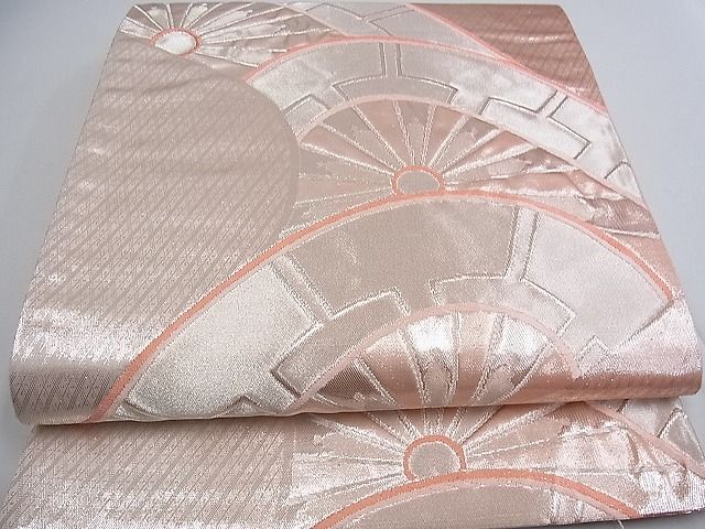 平和屋着物■六通柄袋帯　片輪車　銀糸　逸品　tw3461