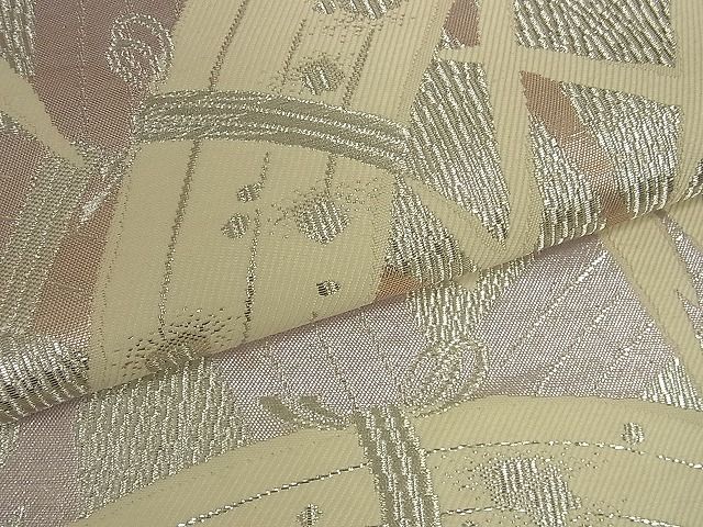 平和屋着物■六通柄袋帯 籬文 銀糸 逸品 ud0264