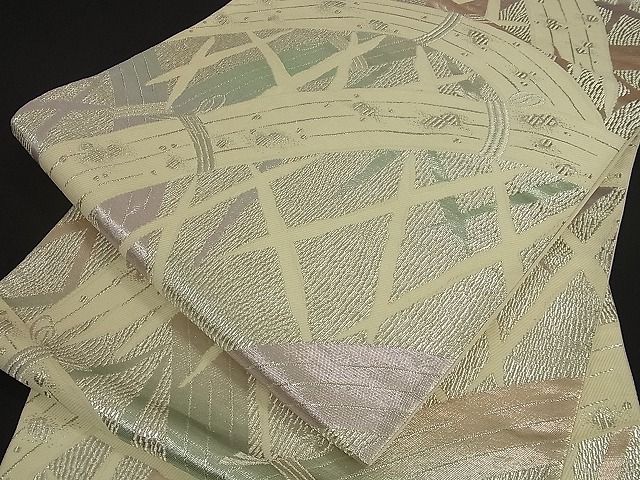 平和屋着物■六通柄袋帯 籬文 銀糸 逸品 ud0264