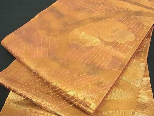 平和屋着物■六通柄袋帯 雲取籬文 金糸 引箔 逸品 ud0328