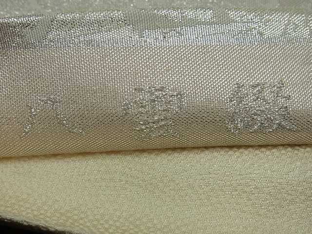 平和屋着物■六通柄袋帯 八雲綴 舞扇文 銀糸 逸品 ud0394