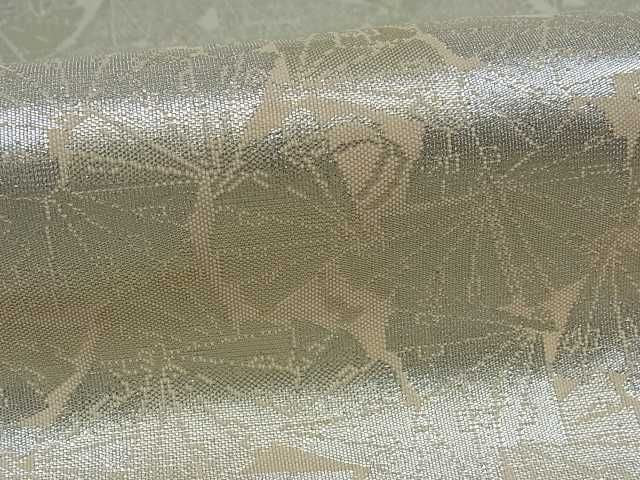 平和屋着物■六通柄袋帯 八雲綴 舞扇文 銀糸 逸品 ud0394