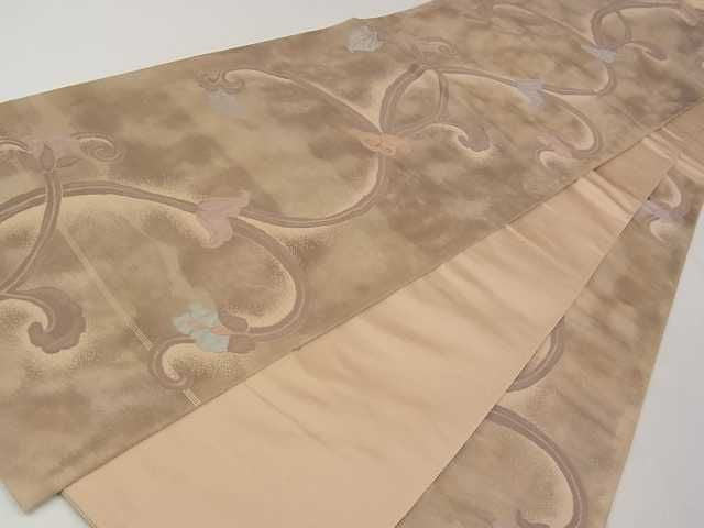 平和屋着物■六通柄袋帯 花唐草文 逸品 ud1094