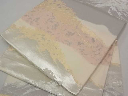 平和屋着物■六通柄袋帯 遠山文 金銀糸 逸品 ud1097
