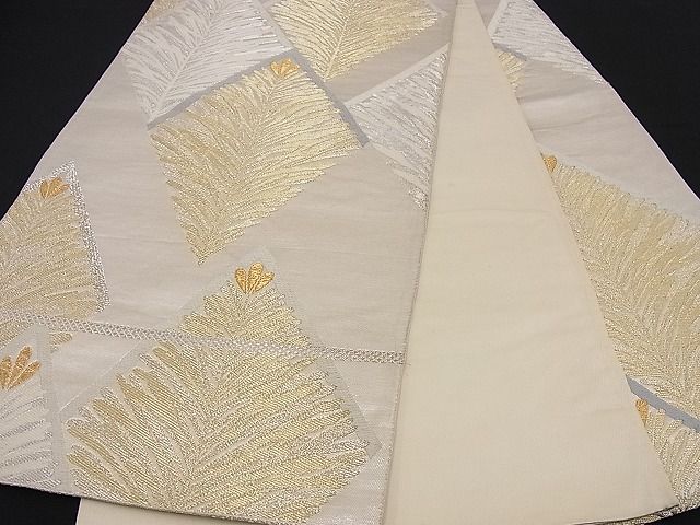 平和屋着物■六通柄袋帯 松葉菱文 金銀糸 逸品 n-ui0097