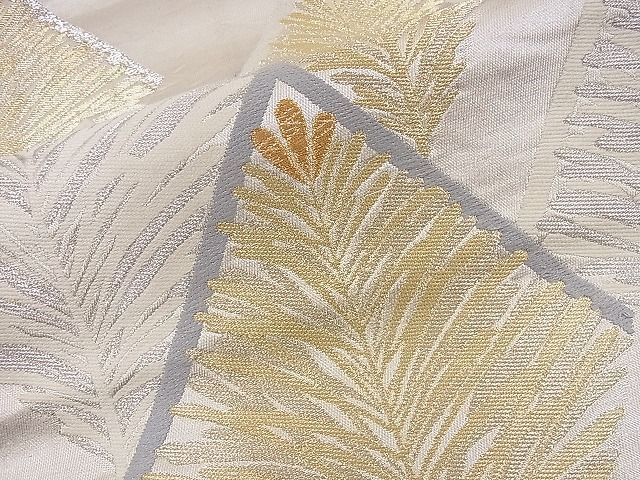 平和屋着物■六通柄袋帯 松葉菱文 金銀糸 逸品 n-ui0097