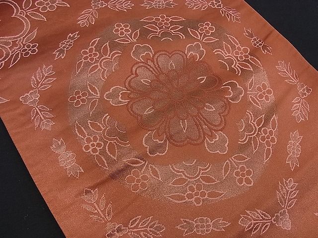 平和屋着物■六通柄袋帯 草花丸文 金糸 逸品 n-ui0106