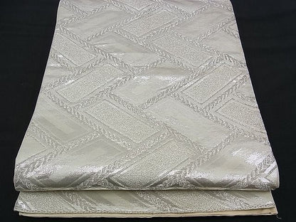 平和屋着物■六通柄袋帯 檜垣文 銀糸 逸品 n-ui0280