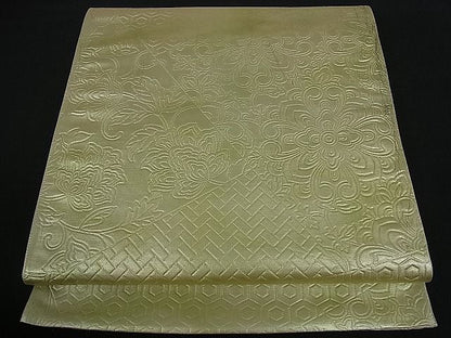 平和屋着物■全通柄袋帯 切嵌吉祥花文 逸品 ut1997