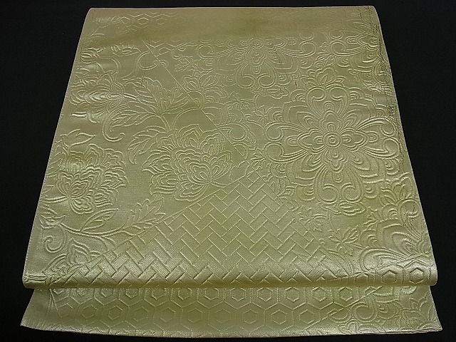 平和屋着物■全通柄袋帯 切嵌吉祥花文 逸品 ut1997