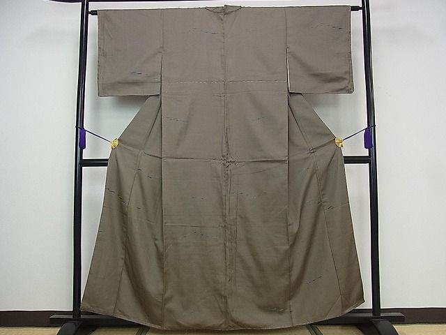 平和屋着物■上質なお召 吉祥文 逸品 ut2444
