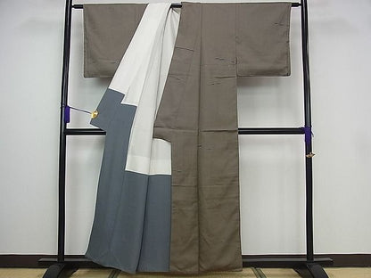 平和屋着物■上質なお召 吉祥文 逸品 ut2444