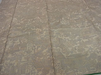 平和屋着物■上質な紬 風景吉祥文 逸品 ut2584