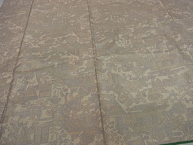 平和屋着物■上質な紬 風景吉祥文 逸品 ut2584