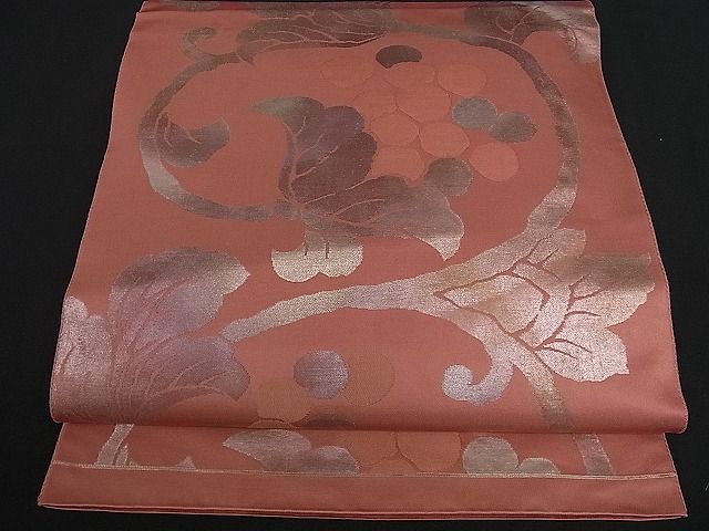 平和屋着物■六通柄袋帯　葡萄唐草文　金彩　逸品　ut2770
