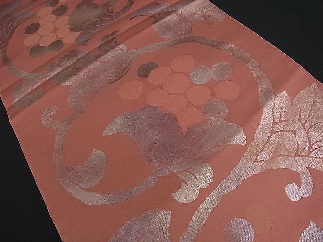 平和屋着物■六通柄袋帯　葡萄唐草文　金彩　逸品　ut2770
